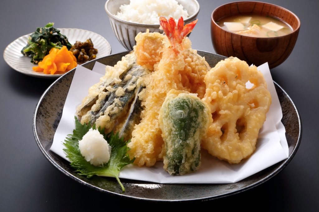 Tempura Japanese set menu