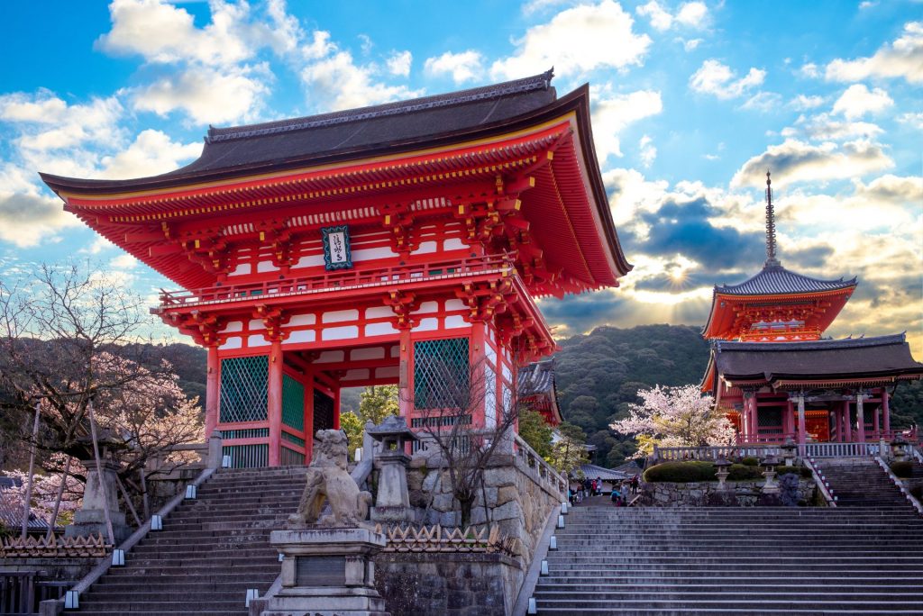 Deva gate of Kiyomizu-dera in Kyoto