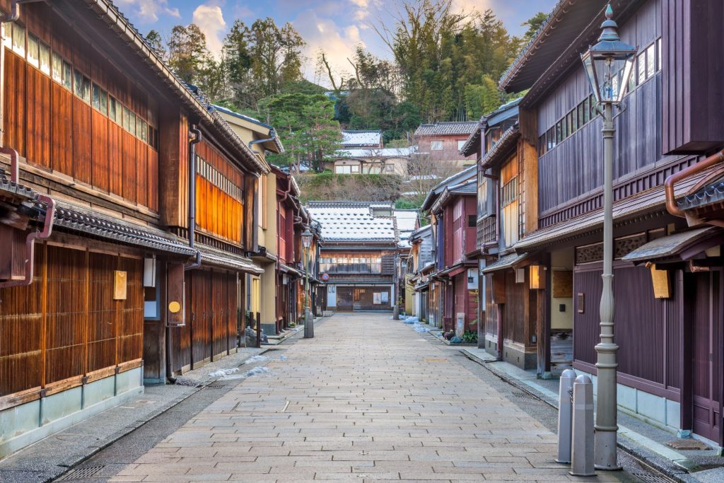 Kanazawa, Japan Street Scene At Higashichaya District.