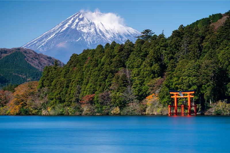 Hakone, Lake Ashi, Mt Fuji In The Background.