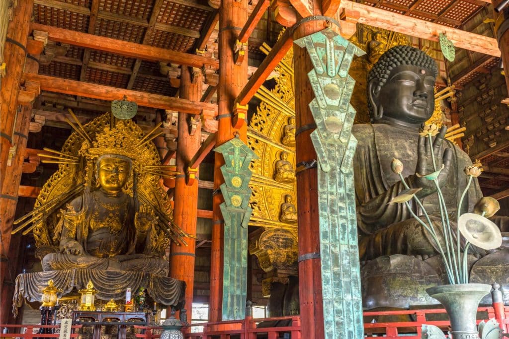 The Great Buddha (daibutsu Den) At Todai Ji Temple In Nara,