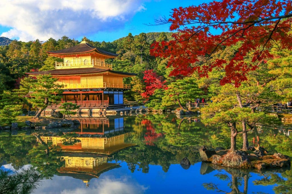 Golden Pavillion With Autumn Leaves, Kyoto